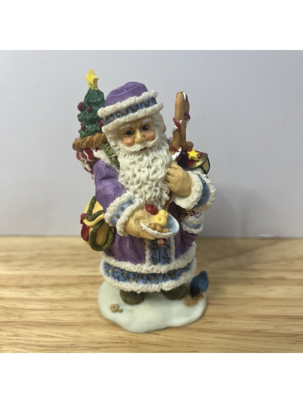 Vintage St Nick Bronson Collect Old World Santa Grandfather Frost Figurine 1995